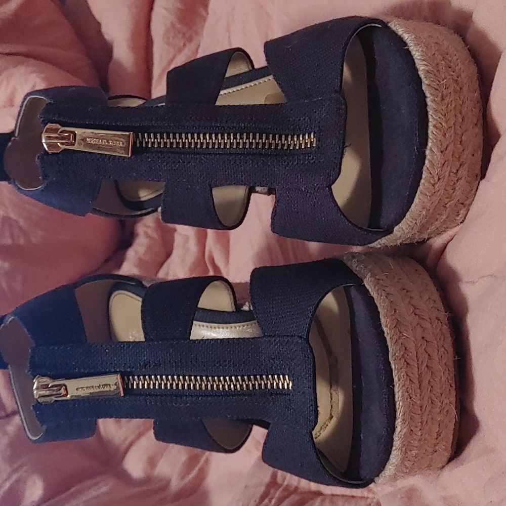 MK Navy blue, size 8m, 2" Wedge Sandal